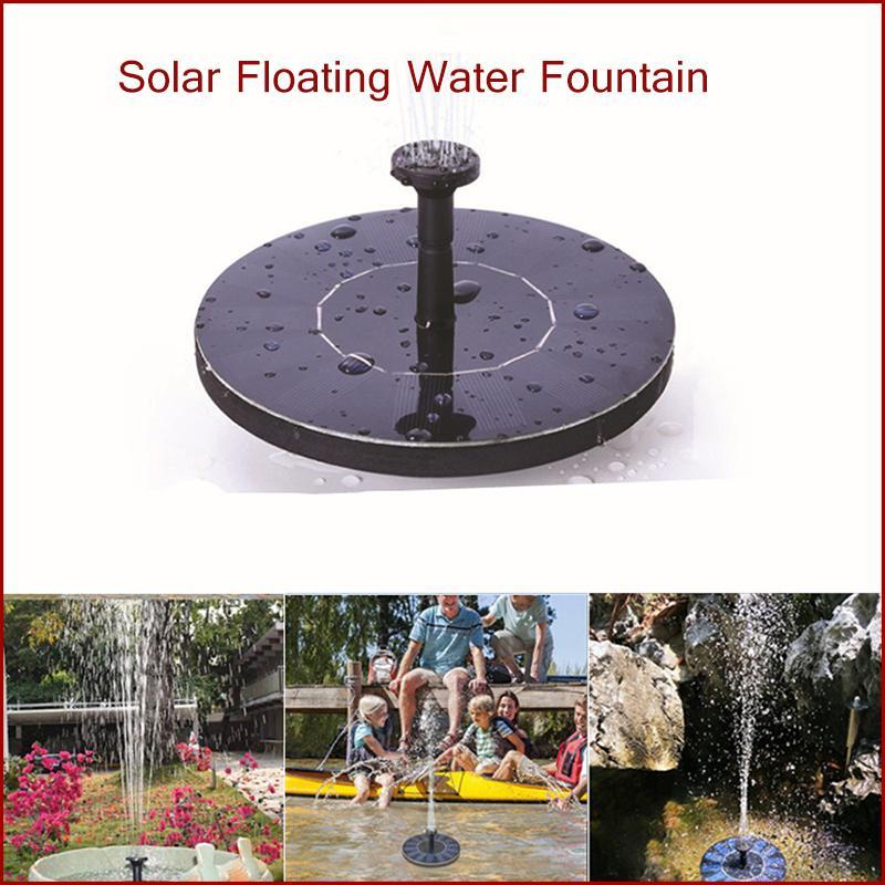 Hobbylane Round Solar Fountain Floating Water Fountain Fontaine For Garden Decoration Solar Fontein Pool Pond Waterfall